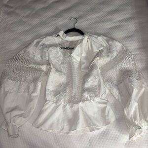 Elegant White lace blouse